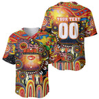 Personalised NAIDOC Week 2025 Suns Football Baseball Jersey Aboriginal Dot Painting