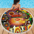 NAIDOC Week 2025 Suns Football Beach Blanket Aboriginal Dot Painting