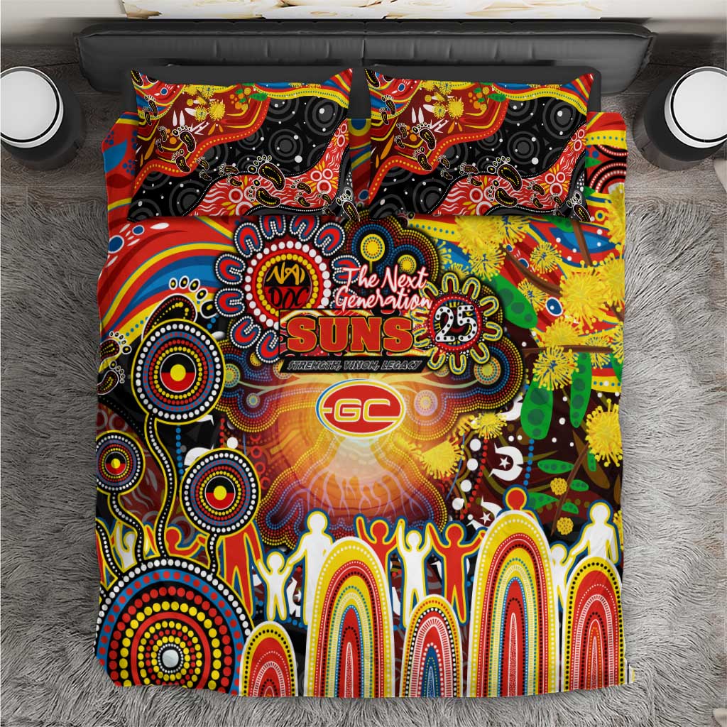 NAIDOC Week 2025 Suns Football Bedding Set Aboriginal Dot Painting