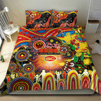 NAIDOC Week 2025 Suns Football Bedding Set Aboriginal Dot Painting