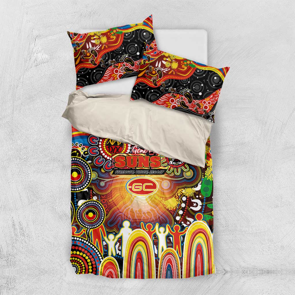 NAIDOC Week 2025 Suns Football Bedding Set Aboriginal Dot Painting