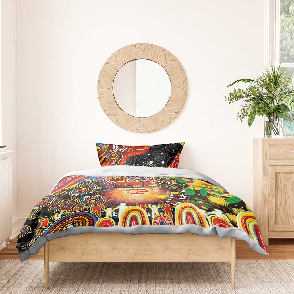NAIDOC Week 2025 Suns Football Bedding Set Aboriginal Dot Painting