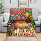 NAIDOC Week 2025 Suns Football Blanket Aboriginal Dot Painting