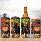 NAIDOC Week 2025 Suns Football 4 in 1 Can Cooler Tumbler Aboriginal Dot Painting