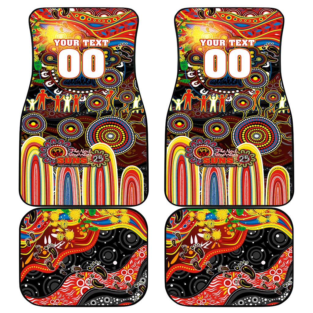 NAIDOC Week 2025 Suns Football Car Mats Aboriginal Dot Painting