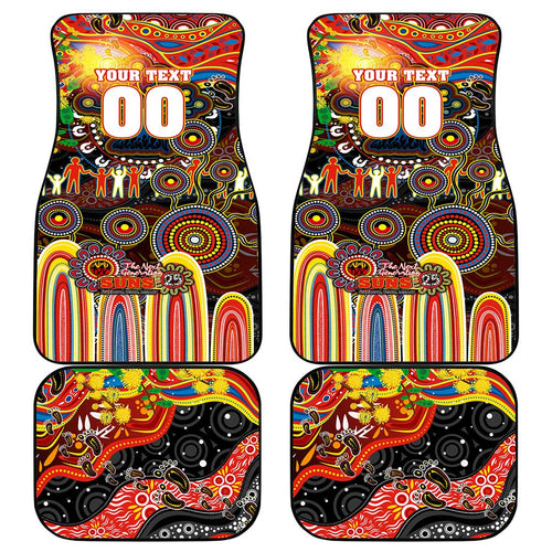 NAIDOC Week 2025 Suns Football Car Mats Aboriginal Dot Painting