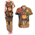 Personalised NAIDOC Week 2025 Suns Football Couples Matching Tank Maxi Dress and Hawaiian Shirt Aboriginal Dot Painting