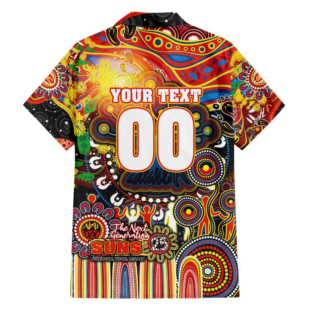 Personalised NAIDOC Week 2025 Suns Football Family Matching Summer Maxi Dress and Hawaiian Shirt Aboriginal Dot Painting