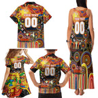 Personalised NAIDOC Week 2025 Suns Football Family Matching Tank Maxi Dress and Hawaiian Shirt Aboriginal Dot Painting