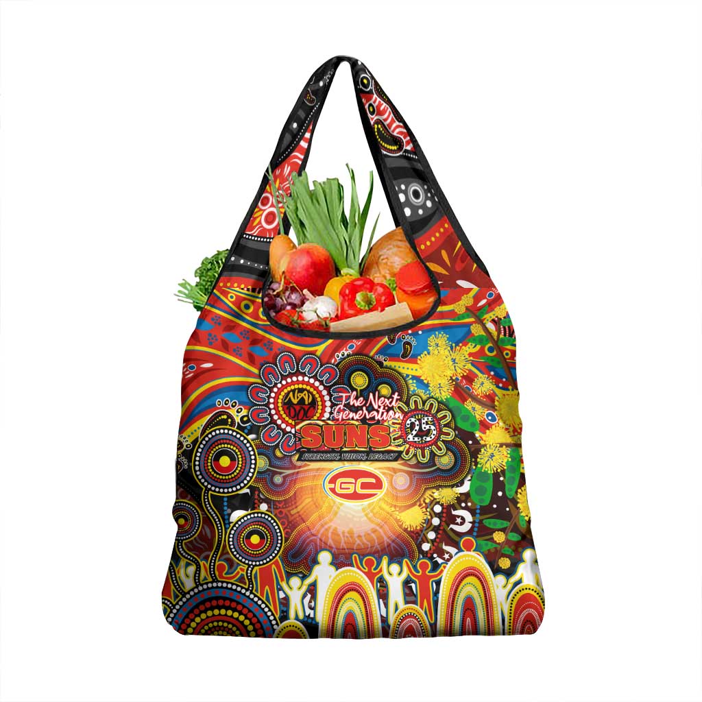 NAIDOC Week 2025 Suns Football Grocery Bag Aboriginal Dot Painting