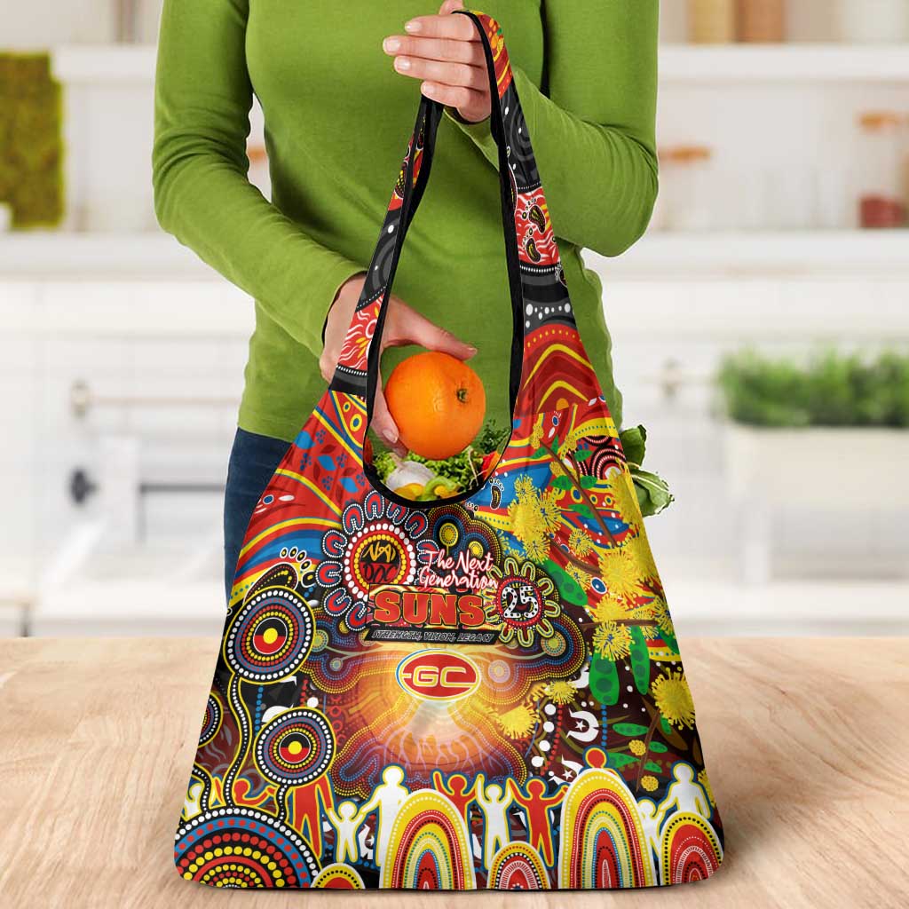 NAIDOC Week 2025 Suns Football Grocery Bag Aboriginal Dot Painting