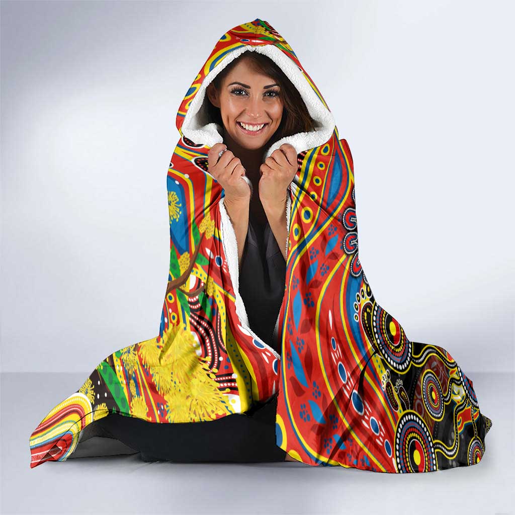 NAIDOC Week 2025 Suns Football Hooded Blanket Aboriginal Dot Painting