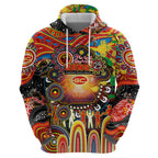 Personalised NAIDOC Week 2025 Suns Football Hoodie Aboriginal Dot Painting