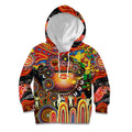 Personalised NAIDOC Week 2025 Suns Football Kid Hoodie Aboriginal Dot Painting