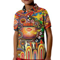 Personalised NAIDOC Week 2025 Suns Football Kid Polo Shirt Aboriginal Dot Painting