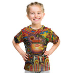 Personalised NAIDOC Week 2025 Suns Football Kid T Shirt Aboriginal Dot Painting