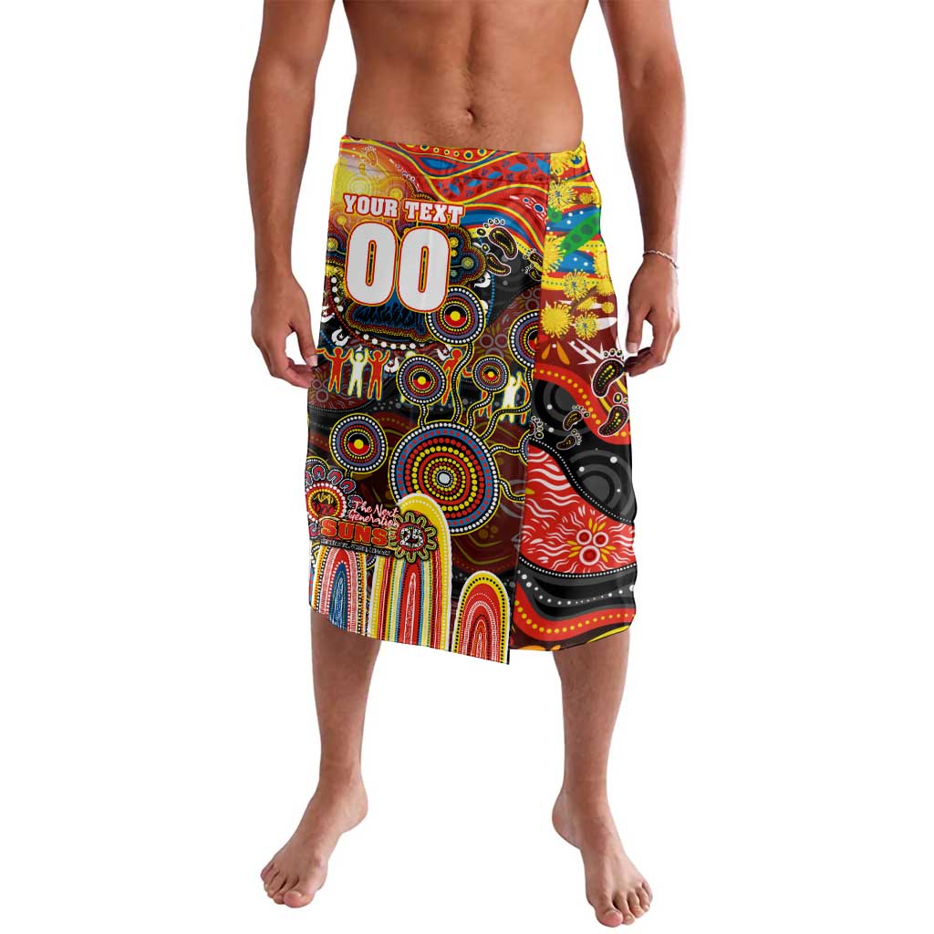 Personalised NAIDOC Week 2025 Suns Football Lavalava Aboriginal Dot Painting