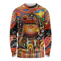 Personalised NAIDOC Week 2025 Suns Football Long Sleeve Shirt Aboriginal Dot Painting