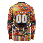Personalised NAIDOC Week 2025 Suns Football Long Sleeve Shirt Aboriginal Dot Painting