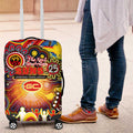 NAIDOC Week 2025 Suns Football Luggage Cover Aboriginal Dot Painting