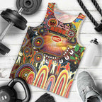 Personalised NAIDOC Week 2025 Suns Football Men Tank Top Aboriginal Dot Painting