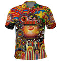 Personalised NAIDOC Week 2025 Suns Football Polo Shirt Aboriginal Dot Painting