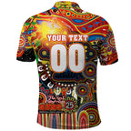 Personalised NAIDOC Week 2025 Suns Football Polo Shirt Aboriginal Dot Painting