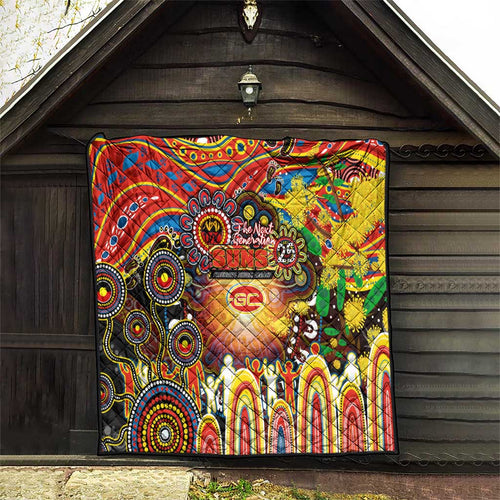 NAIDOC Week 2025 Suns Football Quilt Aboriginal Dot Painting