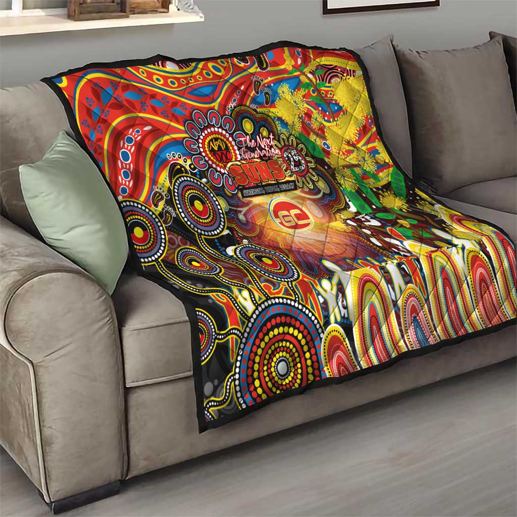 NAIDOC Week 2025 Suns Football Quilt Aboriginal Dot Painting