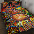 NAIDOC Week 2025 Suns Football Quilt Bed Set Aboriginal Dot Painting