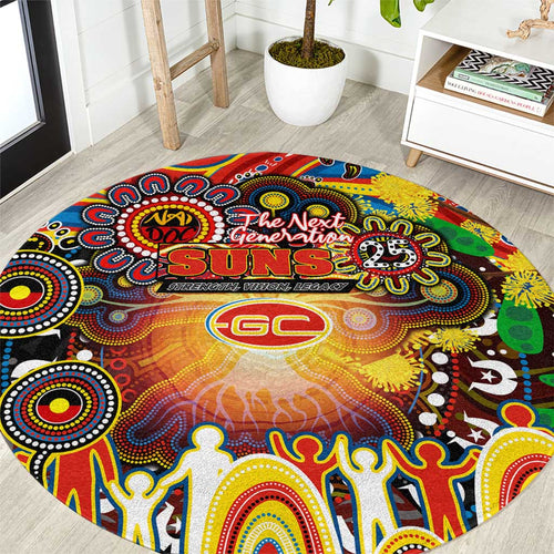 NAIDOC Week 2025 Suns Football Round Carpet Aboriginal Dot Painting