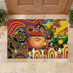 NAIDOC Week 2025 Suns Football Rubber Doormat Aboriginal Dot Painting