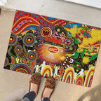 NAIDOC Week 2025 Suns Football Rubber Doormat Aboriginal Dot Painting