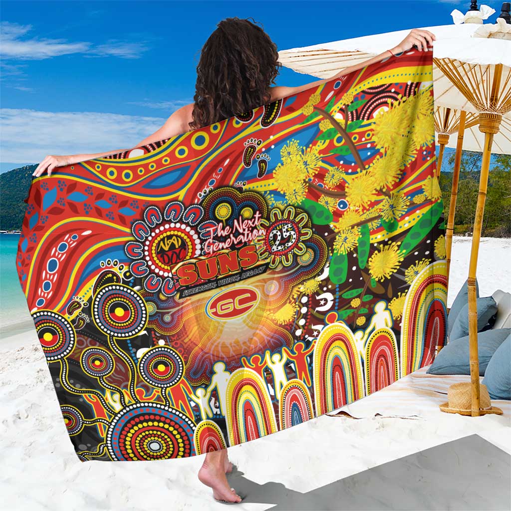 NAIDOC Week 2025 Suns Football Sarong Aboriginal Dot Painting
