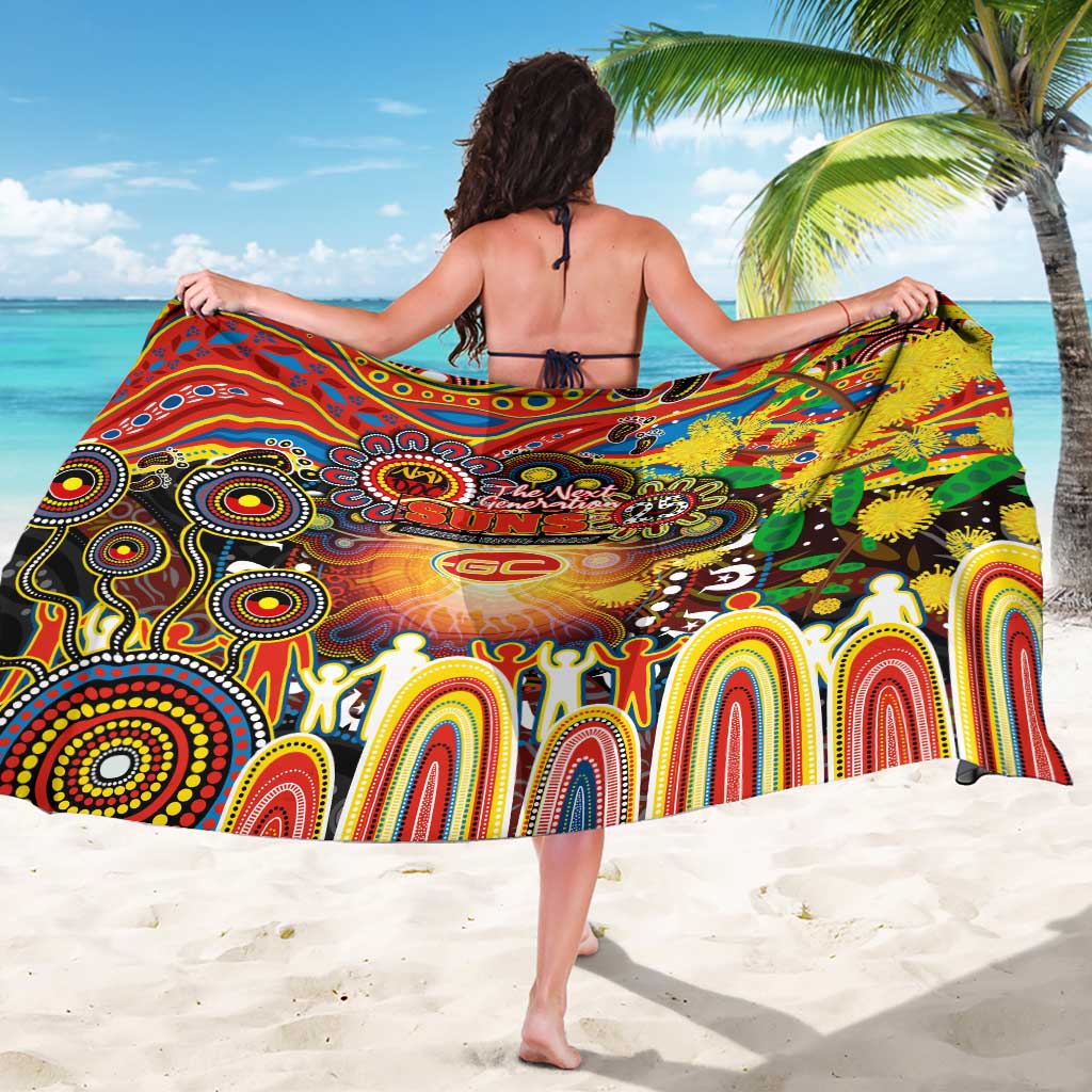 NAIDOC Week 2025 Suns Football Sarong Aboriginal Dot Painting