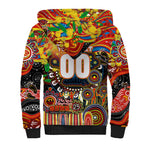 Personalised NAIDOC Week 2025 Suns Football Sherpa Hoodie Aboriginal Dot Painting