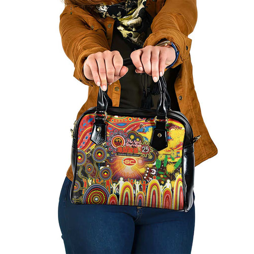 NAIDOC Week 2025 Suns Football Shoulder Handbag Aboriginal Dot Painting
