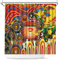 NAIDOC Week 2025 Suns Football Shower Curtain Aboriginal Dot Painting