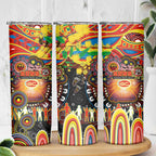 NAIDOC Week 2025 Suns Football Skinny Tumbler Aboriginal Dot Painting
