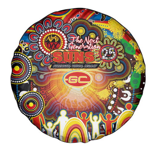 NAIDOC Week 2025 Suns Football Spare Tire Cover Aboriginal Dot Painting