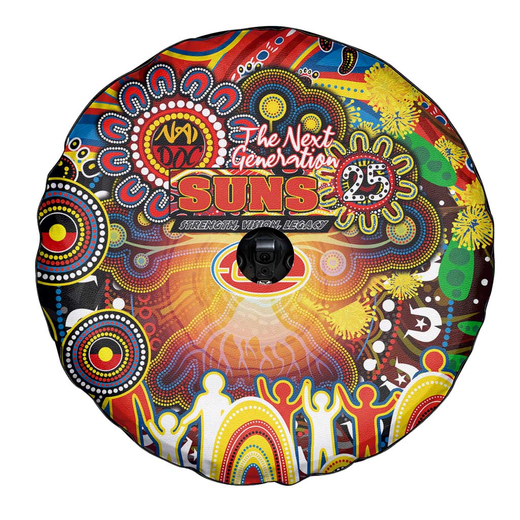 NAIDOC Week 2025 Suns Football Spare Tire Cover Aboriginal Dot Painting