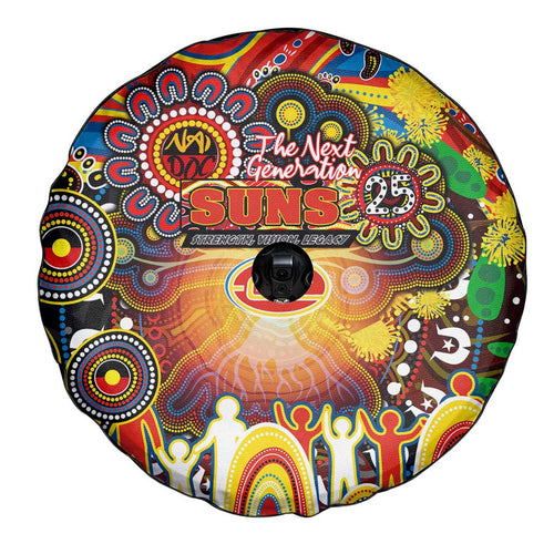 NAIDOC Week 2025 Suns Football Spare Tire Cover Aboriginal Dot Painting