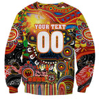 Personalised NAIDOC Week 2025 Suns Football Sweatshirt Aboriginal Dot Painting