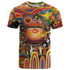 Personalised NAIDOC Week 2025 Suns Football T Shirt Aboriginal Dot Painting