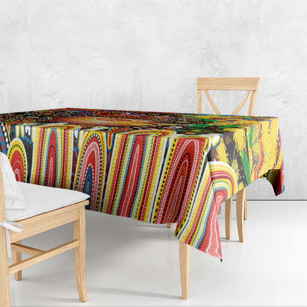 NAIDOC Week 2025 Suns Football Tablecloth Aboriginal Dot Painting