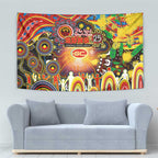 NAIDOC Week 2025 Suns Football Tapestry Aboriginal Dot Painting