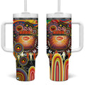 NAIDOC Week 2025 Suns Football Tumbler With Handle Aboriginal Dot Painting