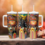 NAIDOC Week 2025 Suns Football Tumbler With Handle Aboriginal Dot Painting