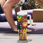 NAIDOC Week 2025 Suns Football Tumbler With Handle Aboriginal Dot Painting