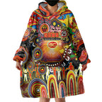 Personalised NAIDOC Week 2025 Suns Football Wearable Blanket Hoodie Aboriginal Dot Painting